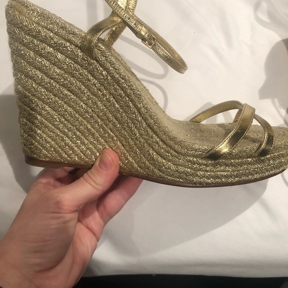 Gucci gold sparkle platform sandals - Picture 2 of 8